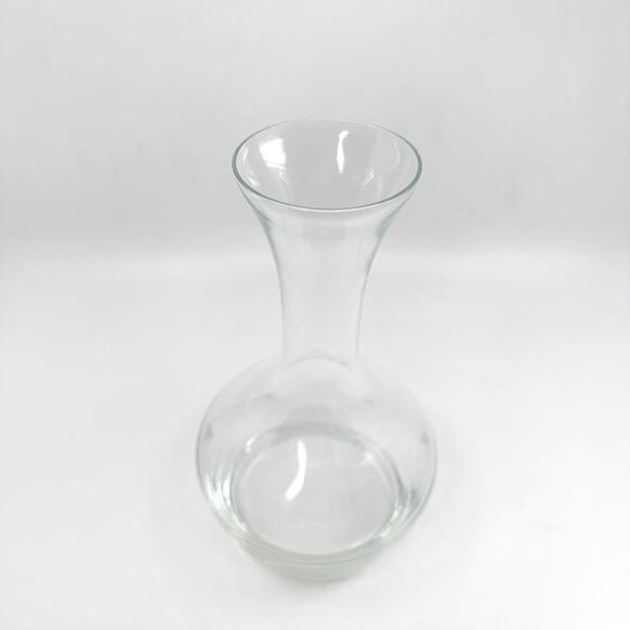 Vintage Wine Glass Decanter Modern Clear Glass Wide Bottom Narrow Neck Classic - Picture 4 of 7